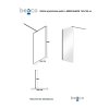 Walk-in sprchovací kút AVEO BLACK (Varianta Farba rámu - Čierna, Pevná stena - Bez pevnej steny, Rozmer A - 100 cm, Rozmer C - 195 cm, Výplň - Číre bezpečnostné sklo - 8 mm)