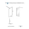 Walk-in sprchovací kút AVEO BLACK (Varianta Farba rámu - Čierna, Pevná stena - Bez pevnej steny, Rozmer A - 100 cm, Rozmer C - 195 cm, Výplň - Číre bezpečnostné sklo - 8 mm)
