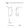 Walk-in sprchovací kút AVEO BLACK (Varianta Farba rámu - Čierna, Pevná stena - Bez pevnej steny, Rozmer A - 100 cm, Rozmer C - 195 cm, Výplň - Číre bezpečnostné sklo - 8 mm)