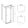 Obdĺžnikový sprchovací kút PIXA (Varianta Rozmer A - 120 cm, Rozmer B - 80 cm, Smer zatvárania - Pravé (DX))