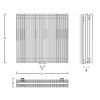 Kúpeľňový radiátor AFRO NEW X (Varianta Farba - Farba podľa vzorkovníka, Rozmer A - 30 cm, Rozmer C - 100 cm, Skutočný rozmer radiátora - 288 × 1000 mm)