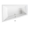 Asymetrická vaňa INTIMA DUO SLIM (Varianta Nožičky k vani - Bez nožičiek, Rozmer vane - 170 × 125 cm, Spôsob prevedenia - Ľavé)