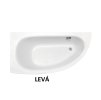 Asymetrická vaňa MILENA (Varianta Nožičky k vani - S nožičkami, Rozmer vane - 150 × 70 cm, Spôsob prevedenia - Ľavé)