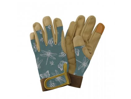 70105256, 70105261 Premium Comfort Gloves Flutter Bugs Teal