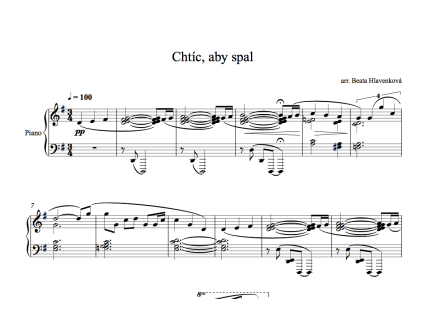 Chtic, aby spal noty