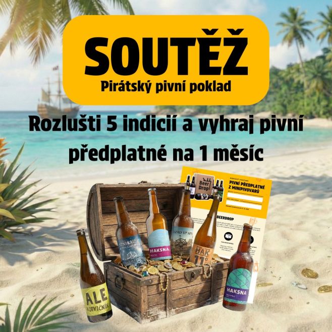 🏴‍☠️ CESTA ZA PIVNÍM POKLADEM ZAČÍNÁ 🍺 Někde v Praze je ukrytý poklad. Ne zlato. Ne mince. Ale pivní předplatné BeerDrop...