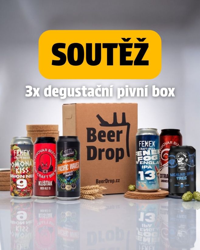 🍺 SOUTĚŽ o 3× pivní degustační box BeerDrop! 🎁 V tomhle speciálním balíčku najdeš šest pivních hvězd z českých...
