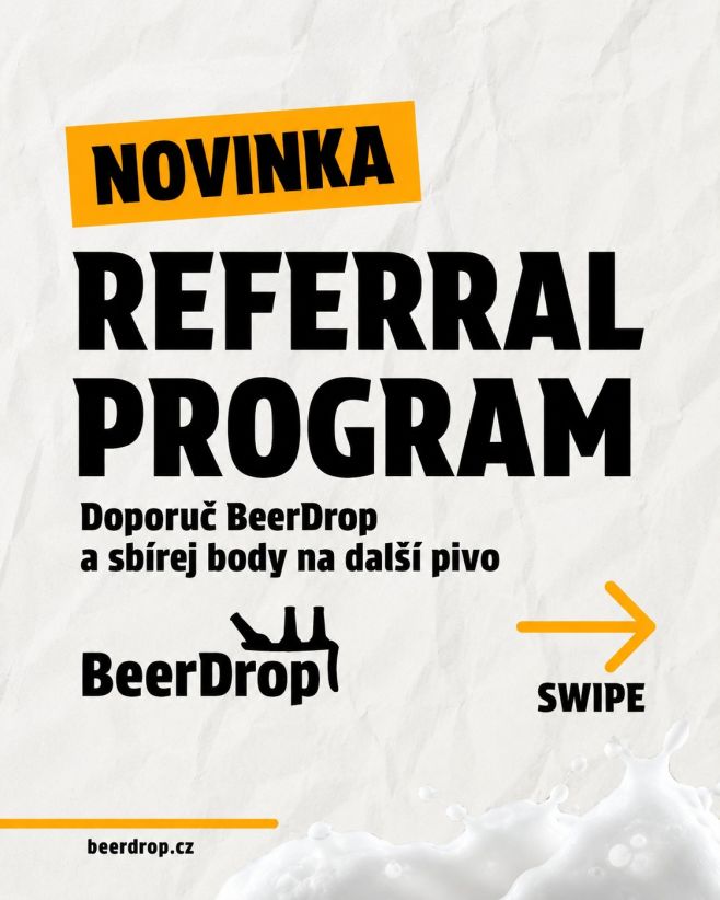 Máme novinku na BeerDropu — referral program! Doporuč BeerDrop kamarádům a sbírej body na další pivo. 😎 Jak to funguje? 👉...