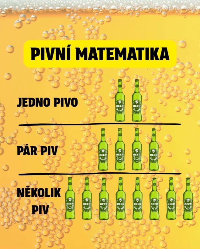 Česká pivní matematika je jednoduchá. 🍺 #BeerDrop #Pivo #pivnihumor #CraftBeer #CeskePivo