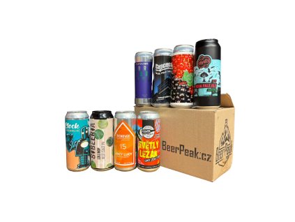 BeerPeak set selection of beer styles from Czech microbreweries 8x0,5l