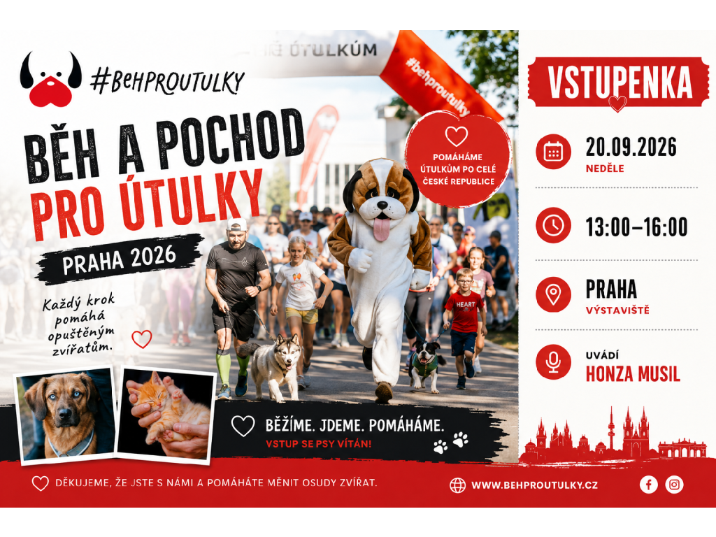 Běh a pochod pro útulky - Praha