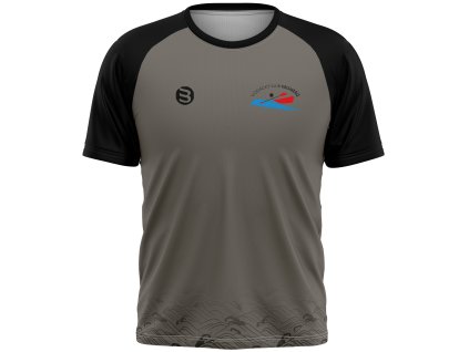 Tričko Vodácký klub Kroměříž (přední díl) Verze 2 šedá