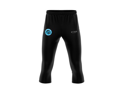 3 4 Pants Black Front