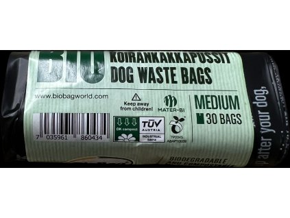 Kompostovatelné sáčky na psí exkrementy v roli BioBag
