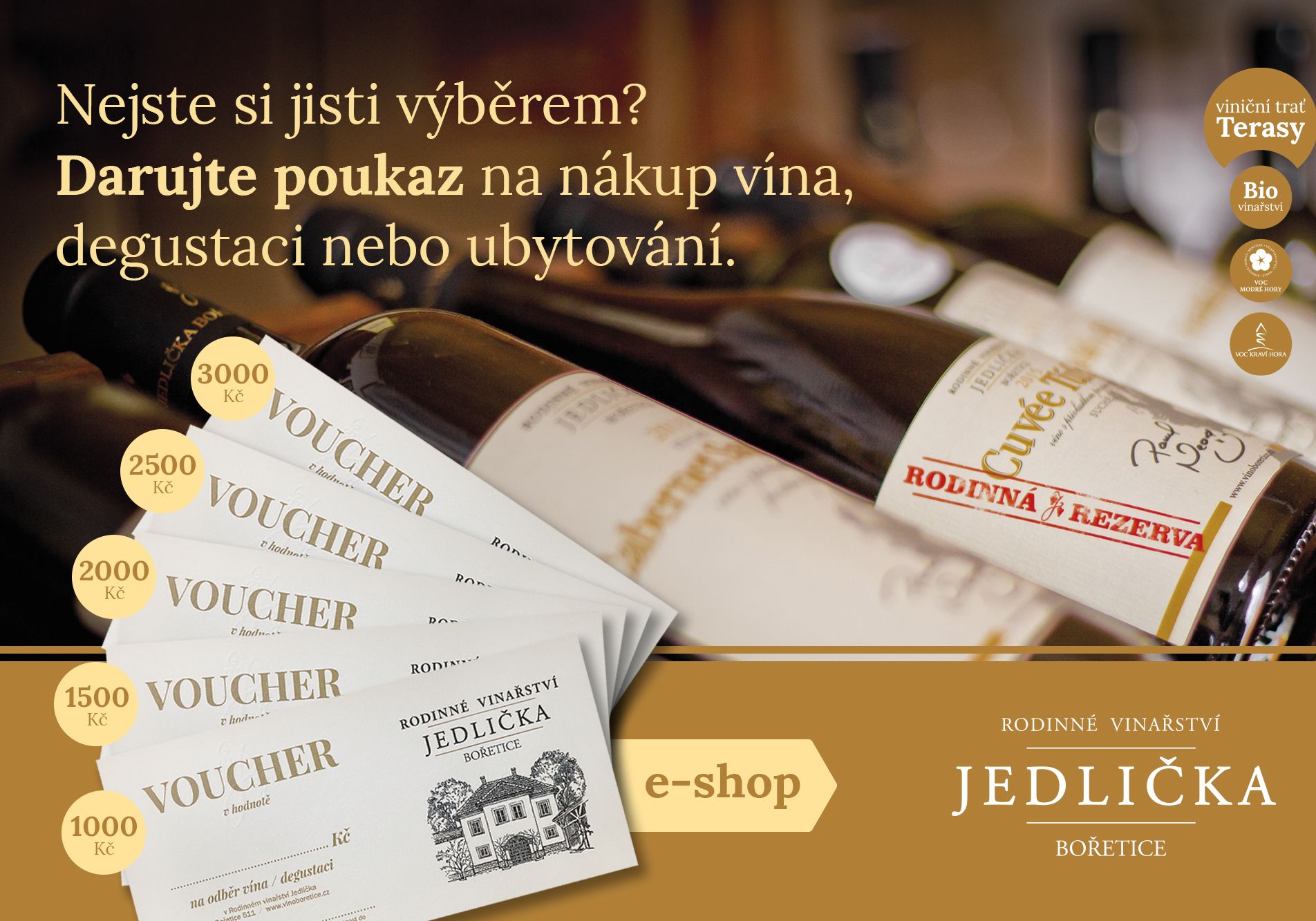 Darujte poukaz na nákup vína