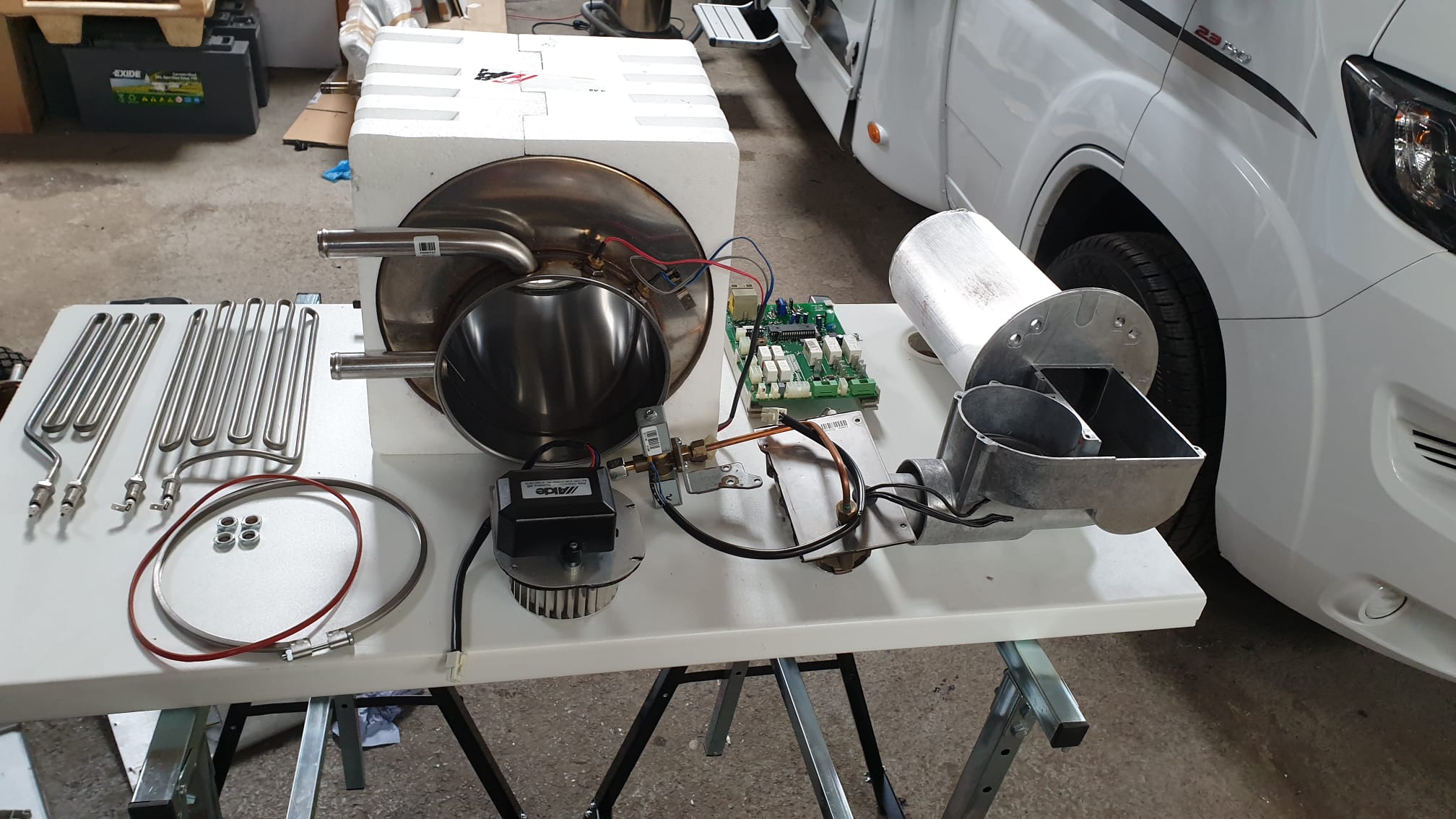 Oprava topení Alde po zanedbání pravidelné výměny kapaliny