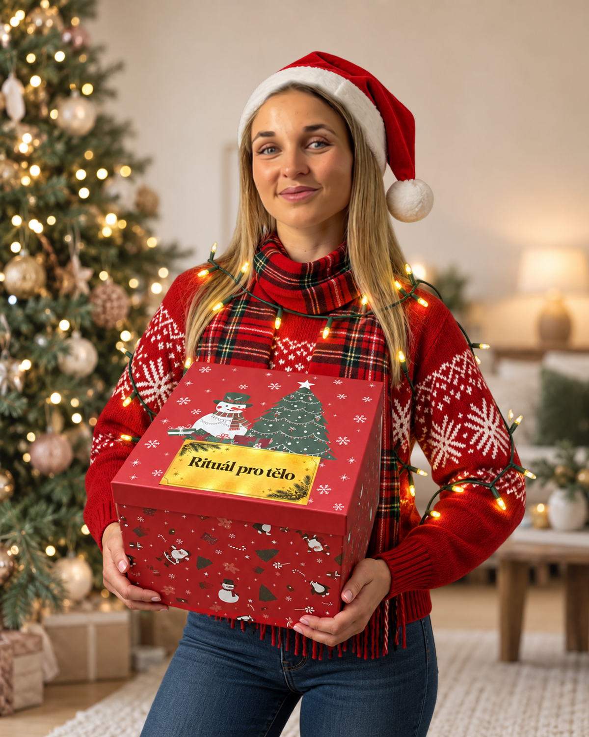 Simona s balíčkem Rituál pro tělo