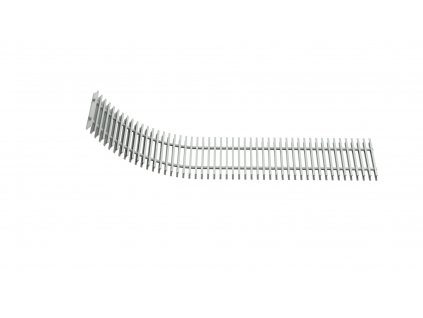 Grille roll-up, aluminium, anodized natur (Frame L - frame, Length (mm) 700, Width (mm) 170)
