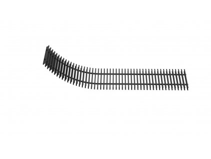 Grille roll-up, aluminium, anodized black (Frame L - frame, Length (mm) 700, Width (mm) 170)