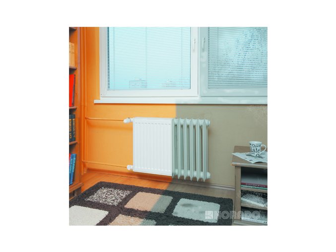 RADIK KL 22 554200R rekonstrukční deskový radiátor s bočním připojením, bílý