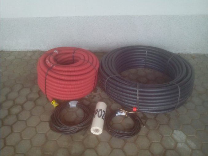 BM SET 0030121 set potrubí 32mm a vodičů z rodinného domu do studny či vrtu