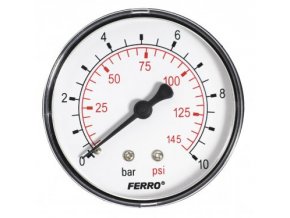ARM M 07-10Z manometr 1/4", 10bar se zadním závitem