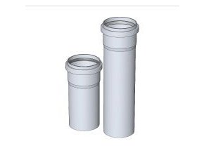 KOUŘ B52100116 trubka 80/2000mm pro odvod spalin kondenzačních kotlů
