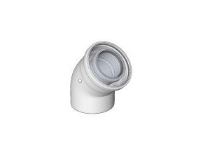 KOUŘ B52100007 koaxiální koleno 60/100/43,5°mm pro odvod spalin kondenzačních kotlů