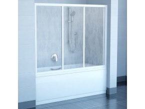 RAVAK AVDP3-120 BÍLÁ TRANSPARENT posuvná sprchová zástěna 117-121cm na vanu