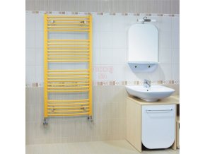 KRC 700.750 koupelnový žebřík 70/75 cm bílý, prohnutý