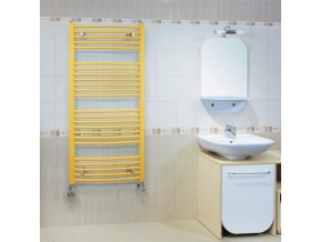 KRC 1500.750 koupelnový žebřík 150/75 cm bílý, prohnutý