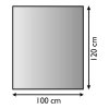LB 21.02.895.2 sklo pod kamna 8mm, 100x120cm, tvar obdélník
