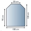 LB 21.02.889.2 sklo pod kamna 8mm, 100x120cm, tvar šestiúhelník
