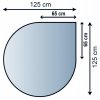 LB 21.02.888.2 sklo pod kamna 8mm, 125x125cm, tvar kapka