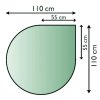 LB 21.02.884.2 sklo pod kamna 8mm, 110x110cm, tvar kapka