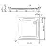 RAVAK PERSEUS 90EX čtvercová sprchová vanička 90/90cm, akrylát