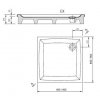 RAVAK PERSEUS 90EX čtvercová sprchová vanička 90/90cm, akrylát