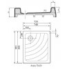 RAVAK ANETA 75/90PU obdélníková sprchová vanička 75/90cm, akrylát