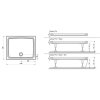 RAVAK GIGANT PRO 100/80FL obdélníková sprchová vanička 100/80cm, úmělý mramor