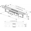 RAVAK OZ CHROME 1050 nerezový sprchový žlábek 1050mm KONCEPT CHROME