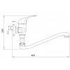 NOVASERVIS METALIA 55032.0 paneláková vanová baterie 150mm, vč. kompletu, chrom