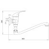 NOVASERVIS METALIA 55033.0 paneláková vanová baterie 100mm, vč. kompletu, chrom