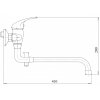 NOVASERVIS METALIA 55037/1.0 paneláková vanová baterie 100mm, chrom