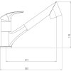 NOVASERVIS METALIA 57081.0 dřezová stojánková bateries vytahovací sprchou, chrom