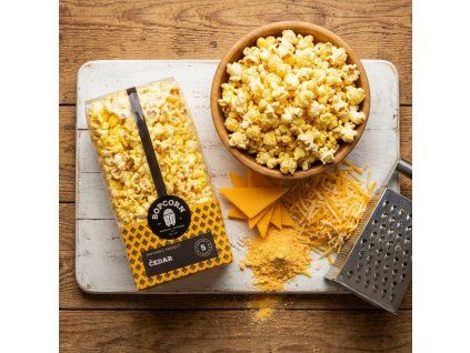 Čedarový popcorn