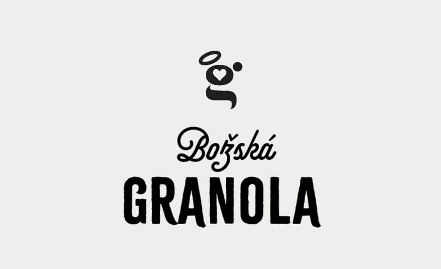 Božská granola nápis