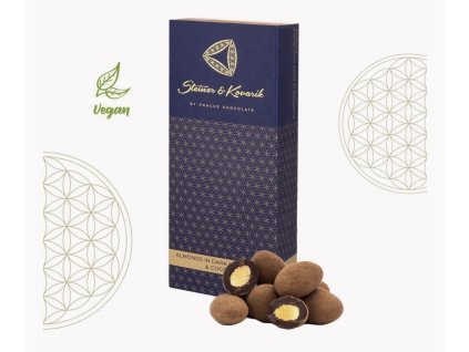 Mandle v hořké čokoládě a kakau, 130 g