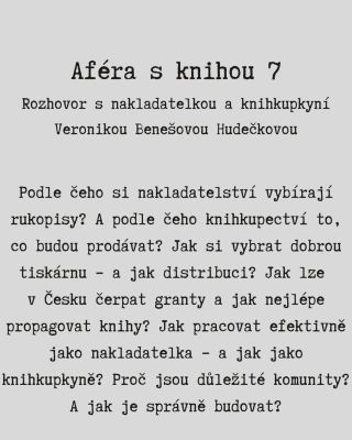 Jak se žije nakladatelstvím a knihkupectvím v Česku? Pusťte si podcast Aféry s knihou na @forendors s hostkou Veronikou...
