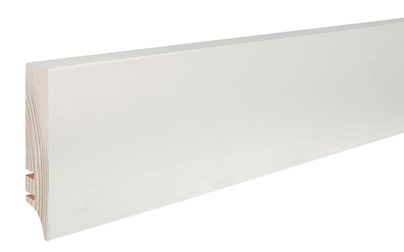 Podlahová soklová lišta bílá lakovaná, 220 x 7 cm, profil PW7C, P7C27362A - Elite Collection