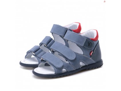 Dětské kožené sandálky EMEL E2386-22 Modrá (Poslední vel 23) (Velikost 25)